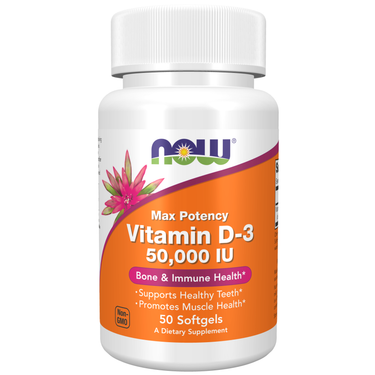 Vitamin D-3 50000 IU Softgels - Nowfoods